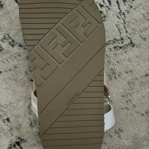 *SOLD* Fendi FF Logo Embossed Sandals - Picture 6 of 12